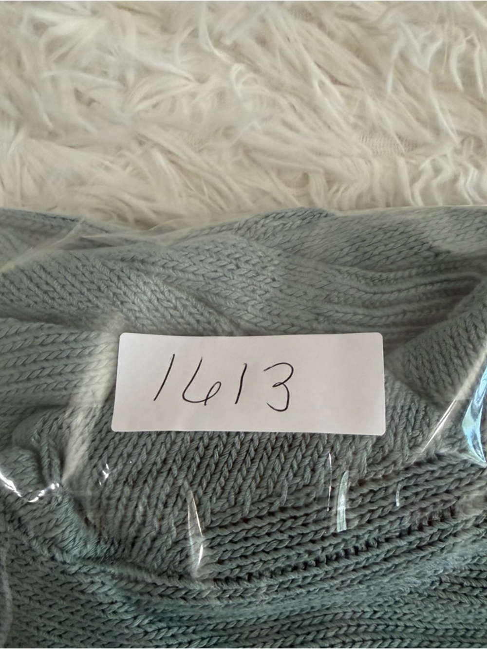 Sundance Womens Dover Pointelle Knit Cardigan Button Sweater Size XL Blue Green - Picture 9 of 9